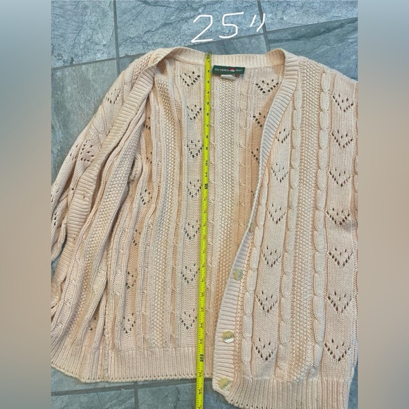 Vintage (Outback Red) Pink 100% Knit Cardigan Size Medium! - Picture 14 of 16